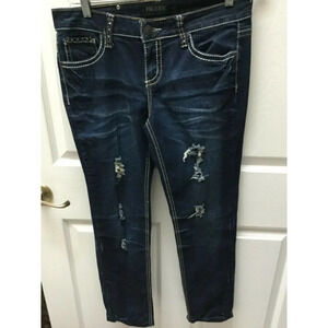 PREMIUM RUE 21 casual distressed bling jeans 9/10